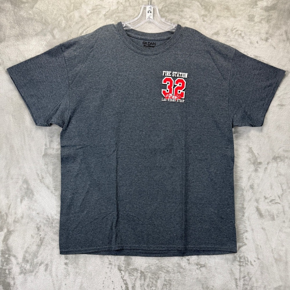 Gildan Fire Station 32 Las Vegas Strip No Rest For The‎ Wicked T-Shirt XL Gray
